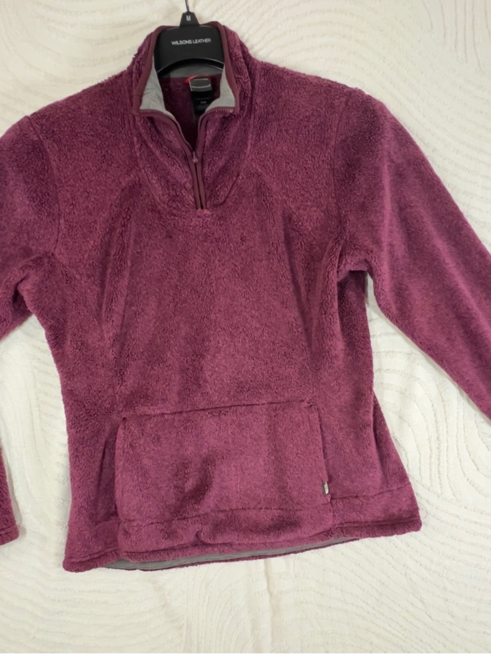 The North Face Women’s Purple Cozy Quarter-Zip Fleece Pullover Size M